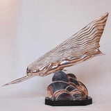 Maurice Guiraud Riviere The Comet, an Art Deco silvered bronze sculpture 