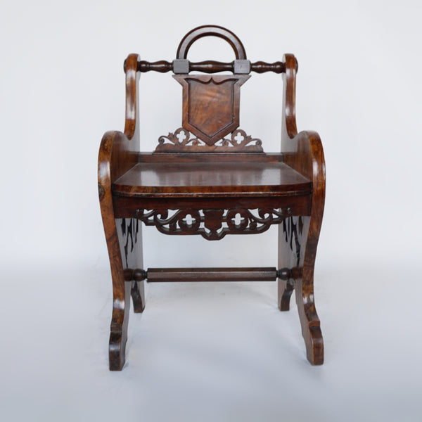 Late 19th Century Victorian Hall Chair Walnut Circa 1890 - Jeroen Markies Art Deco