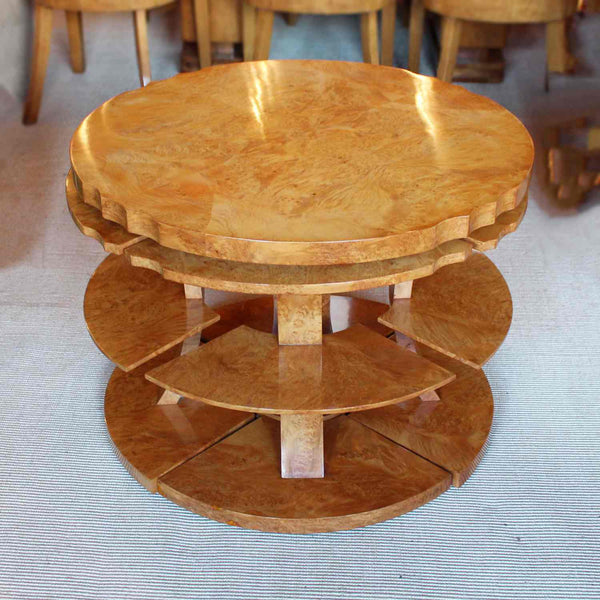 An Art Deco nest of tables by Harry & Lou Epstein in Walnut. Circa 1930