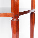 A solid, mahogany hexagonal side/centre table with macassar ebony veneer, quarter veneer to top, second tier and solid mahogany legs at Jeroen Markies