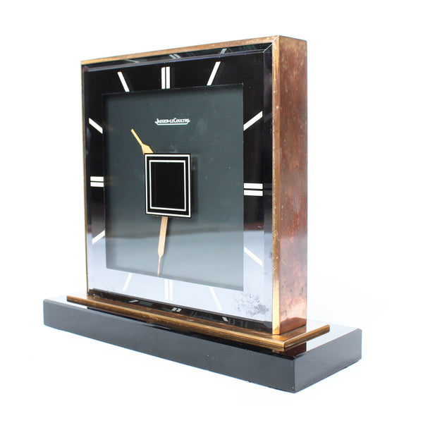 A rare, Art Deco, Jaeger LeCoultre double sided clock. 8 day movement fully serviced at Jeroen Markies.