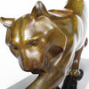 Tigre se Léchant la Latte - G Lavroff - Art deco bronze sculpture