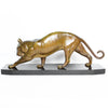 Tigre se Léchant la Latte - G Lavroff - Art deco bronze sculpture