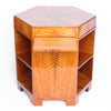 Art Deco, Satin Wood Veneer Hexagonal Library Table.