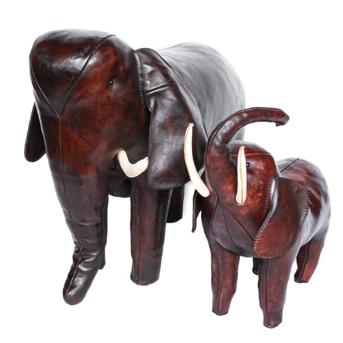 Leather Elephant Footstools