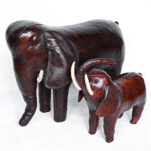 Leather Elephant Footstools