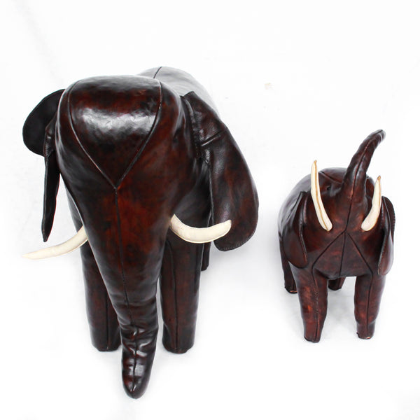 Leather Elephant Footstools