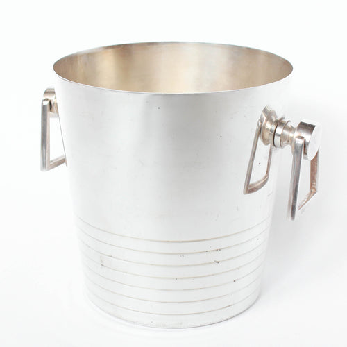 Silver plated ice bucket by Casino De Pourville, South of France at Jeroen Markies.