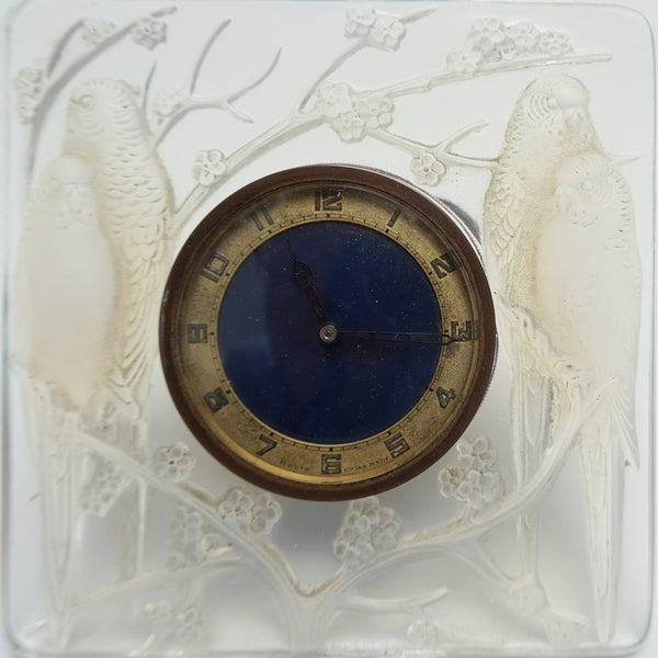 Rene Lalique Art Deco Glass Clock Inseperables - Jeroen Markies Art Deco