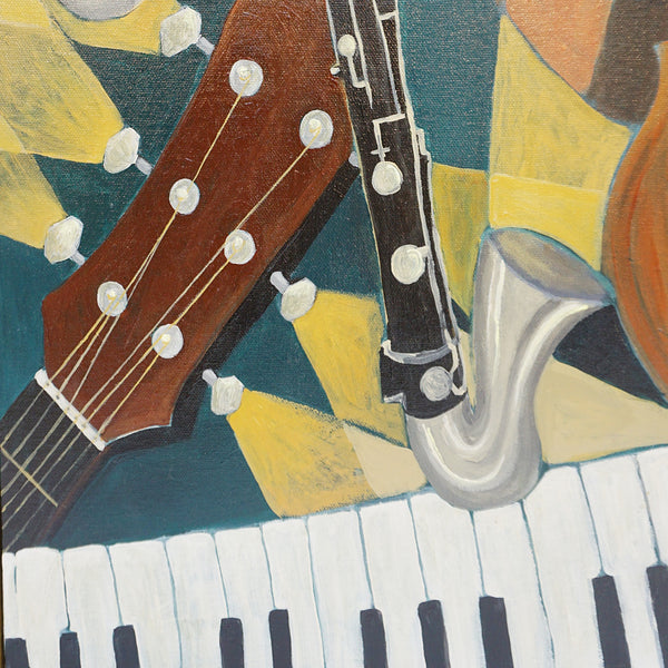 'Instrument' An Art Deco style contemporary painting by Vera Jefferson - Jeroen Markies Art Deco