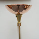 Vintage Copper and Brass Art Deco Uplighter Floor Lamp - Jeroen Markies Art Deco