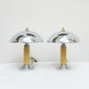 Pair of Art Deco Dome Lamps Bakelite and Chromed Metal - Jeroen Markies Art Deco