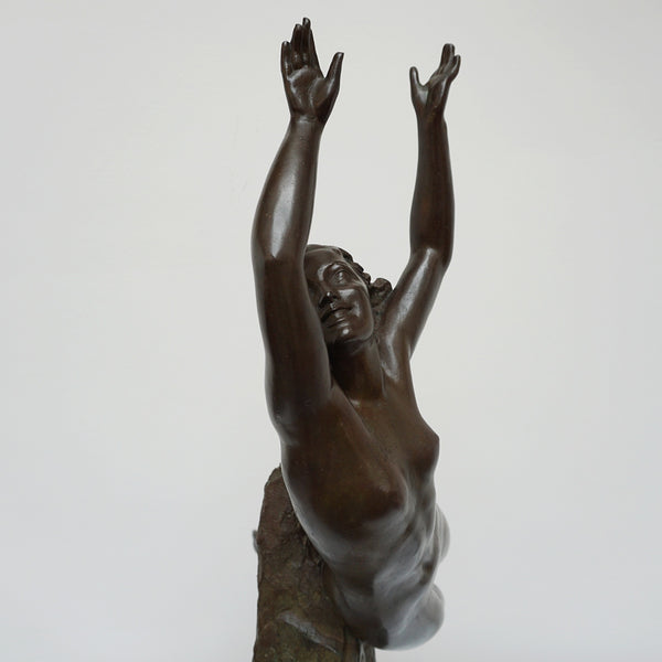 Pierre Le Faguays Bronze Sculpture ' In Flight' Signed Le Faguays French, Circa 1920 - Jeroen Markies Art Deco