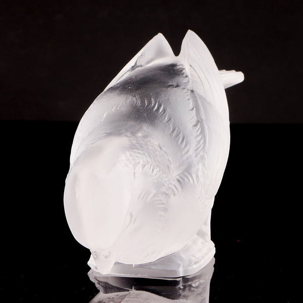 Moineau Timide R Lalique Glass Bird Paperweight - Jeroen Markies Art Deco