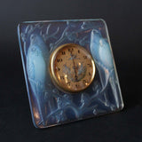 Art Deco Rene Lalique Inseparables clock with hand painted face at Jeroen Markies