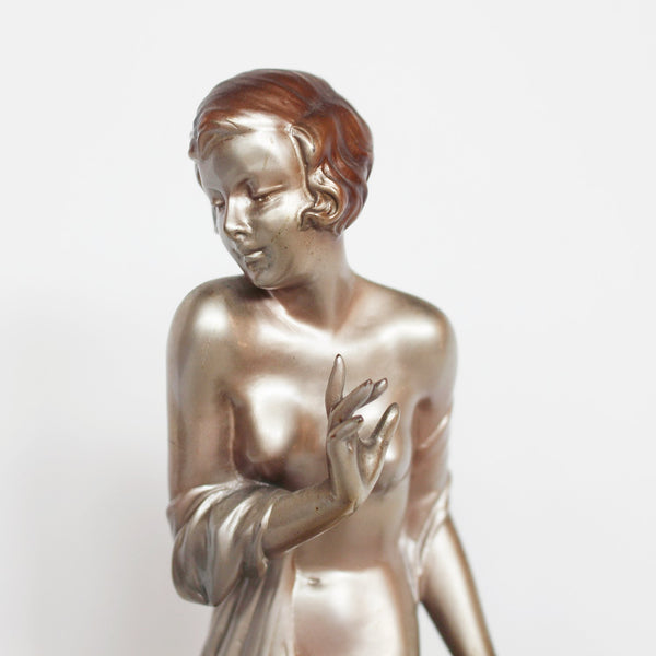 Josef Lorenzl Art Deco Scarf Dancer bronze sculpture at Jeroen Markies
