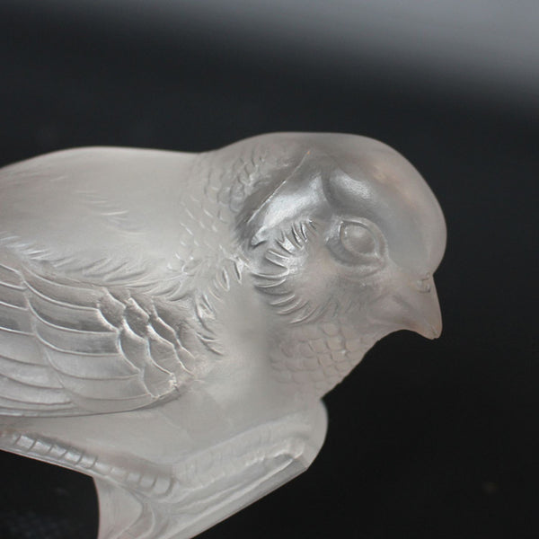 Art Deco Lalique glass bird Moinot Hardi at Jeroen Markies
