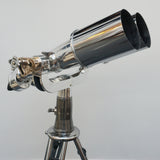 Vintage WW11 Naval/Marine Binoculars on chromed metal tripod - Jeroen Markies Art Deco