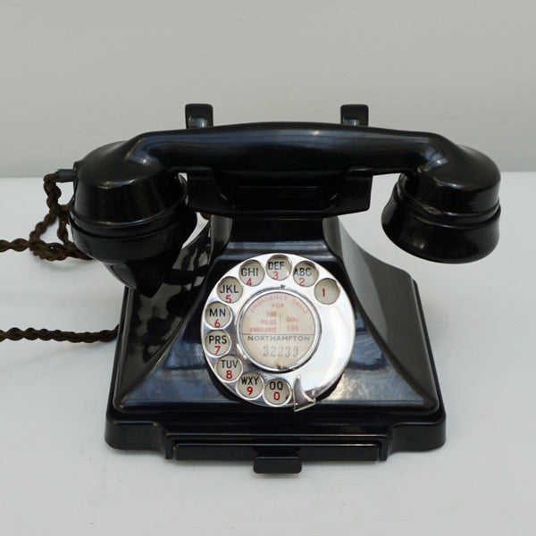 Original GPO Model 232L Black Bakelite Telephone - Jeroen Markies Art Deco