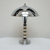 Dome Lamps - Reeded Brown and Ivory Bakelite Stem - Jeroen Markies Art Deco
