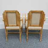 Vintage Pair of Limed Oak Armchairs Re-Upholstered in Faux Suede - Jeroen Markies Art Deco