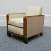 Art Deco Club Armchairs Vintage Art Deco Zebra Wood and Rosewood Cream Leather upholstery - Jeroen Markies Art Deco 