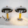 Pair of Art Deco Dome Lamps Bakelite and Chromed Metal English - Jeroen Markies Art Deco