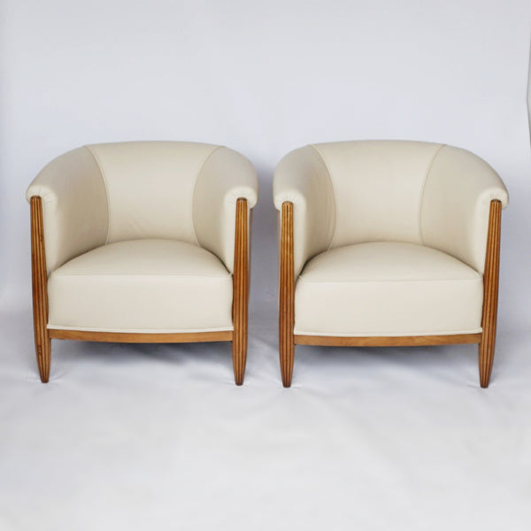 Pair of French Art Deco Tub Chairs Attributed to Paul Follot Jeroen Markies Art Deco