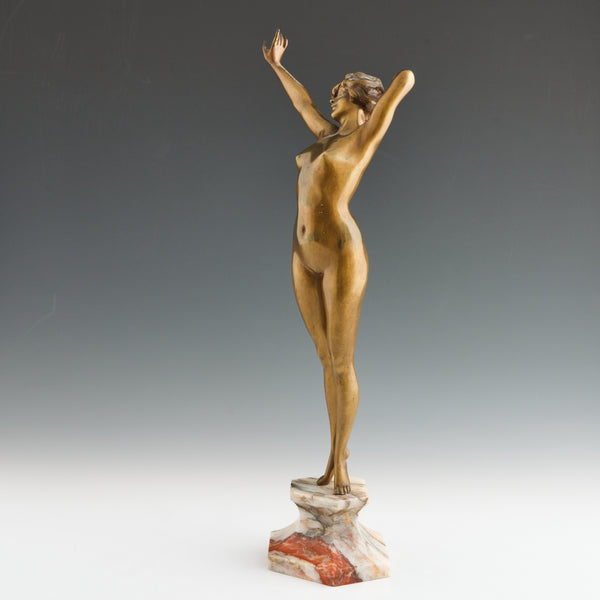 Vintage Are Deco Nude Bronze Sculpture by Paul Philippe Signed  - Jeroen Markies Art Deco