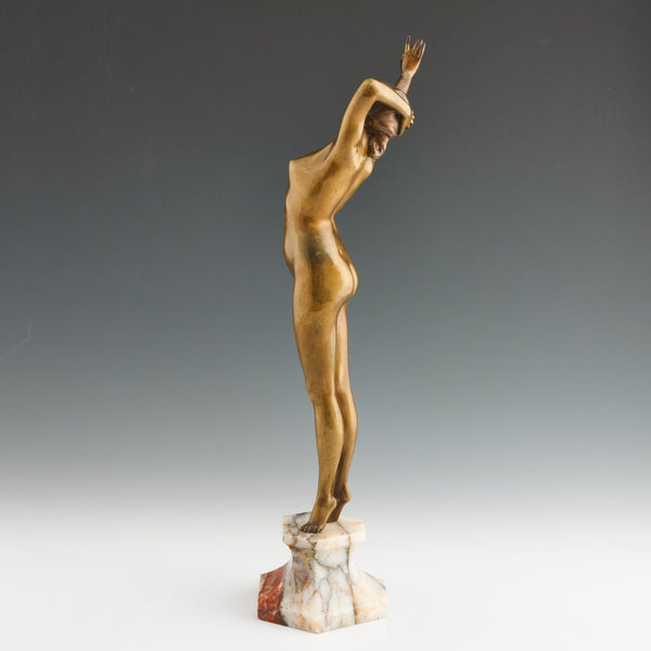 Vintage Are Deco Nude Bronze Sculpture by Paul Philippe Signed  - Jeroen Markies Art Deco