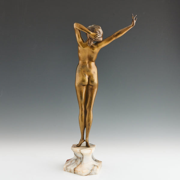 Vintage Are Deco Nude Bronze Sculpture by Paul Philippe Signed  - Jeroen Markies Art Deco