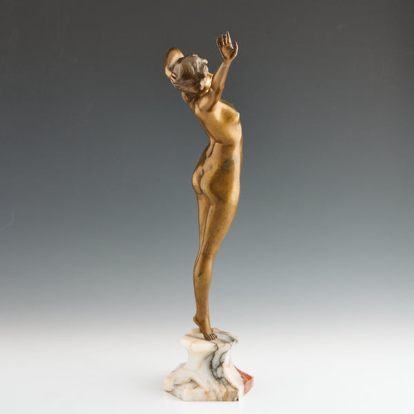 Vintage Are Deco Nude Bronze Sculpture by Paul Philippe Signed  - Jeroen Markies Art Deco