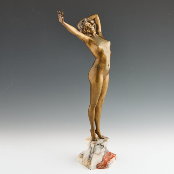 Vintage Are Deco Nude Bronze Sculpture by Paul Philippe Signed  - Jeroen Markies Art Deco