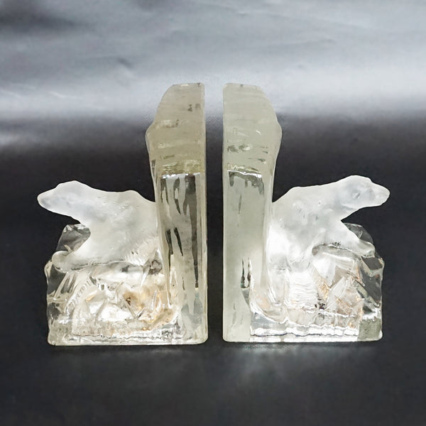 Art Deco Pair of Acid Glass Bookends by Hailwood & Ackroyd English Circa 1930 - Jeroen Markies Art Deco