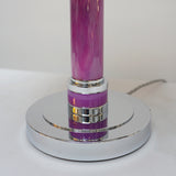 Dome Lamp - Purple Bakelite Stem - Chromed Metal Shade - Jeroen Markies Art Deco