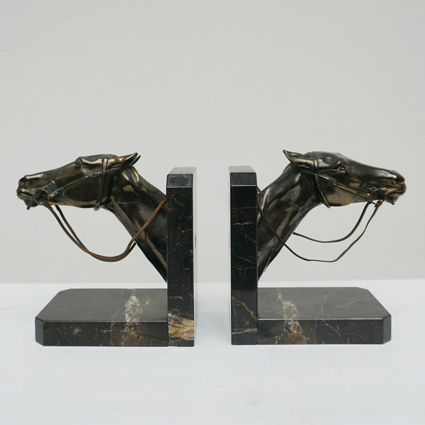 Pair of Art Deco Racehorse Bookends -Jeroen Markies Art Deco 
