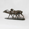 Rochard Art Deco bronze antelope