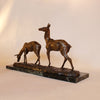 Art Deco bronze deer sculpture by Irene Rochard circa 1930