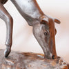 A pair of Art Deco silvered bronze deer by Irene Richard at Jeroen Markies