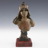 Salome Emmanuel Villanis Original Art Nouveau Bronze Bust - Jeroen Markies Art Deco