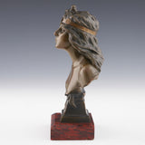 Salome Emmanuel Villanis Original Art Nouveau Bronze Bust - Jeroen Markies Art Deco