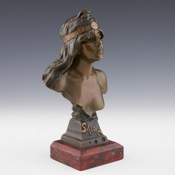 Salome Emmanuel Villanis Original Art Nouveau Bronze Bust - Jeroen Markies Art Deco