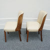 Pair of Vintage Art Deco Cream Leather and Burr Walnut Chairs - Jeroen Markies Art Deco