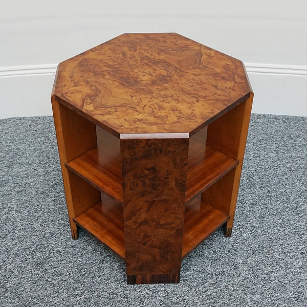 Vintage Yew Veneered Side Table by Waring & Gillows Ltd Circa 1930 - Jeroen Markies Art Deco