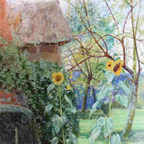 John George Sowerby Cottage Garden oil on canvas painting circa 1885