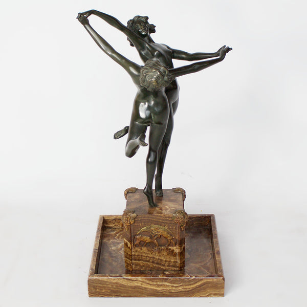 'Country Dance' Art Deco Bronze Sculpture by Colinet Jeroen Markies Art Deco