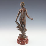 Art Nouveau Bronze Sculpture by Auguste Moreau