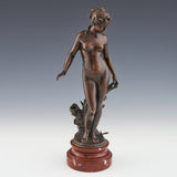 Art Nouveau Bronze Sculpture by Auguste Moreau