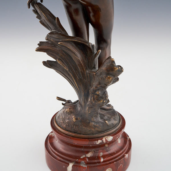 Art Nouveau Bronze Sculpture by Auguste Moreau