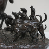 A 19th Century Bronze Sculpture ' The Hunt' by John WIllis Good Signed and dated 1872 - Jeroen Markies Art Deco